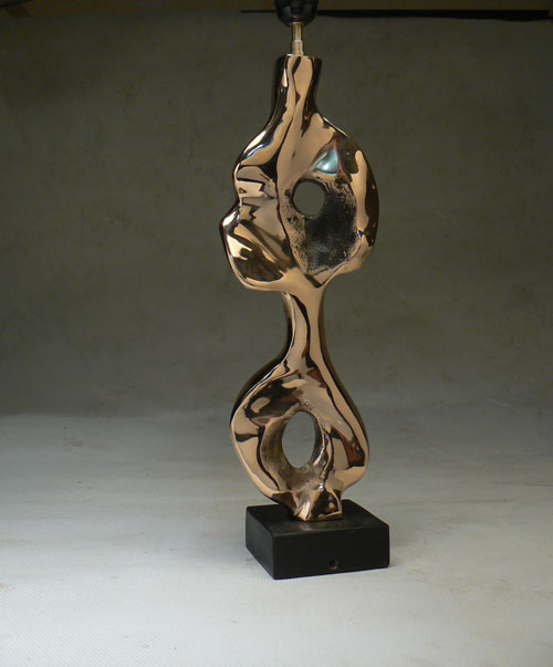 sculpturelampe <meta name="keywords" content=" pied de lampe, luminaires,vintage 70, vintage 80, luminaire vintage, luminaire 70, NOS, new old stock, luminaires contemporains,luminaire en bronze, lampe en bronze, lampe de createur, lampe création, 