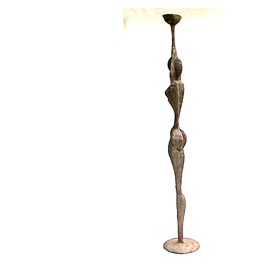 grand nu sculpture lampadaire hallogene unique