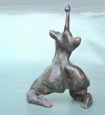 Sculpture nu feminin symbolique patine noire sur poli jaubert