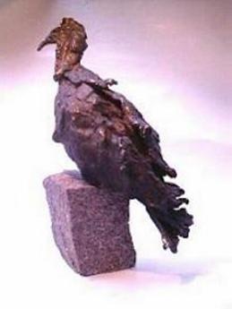 oiseau en bronze  a la cire perdue